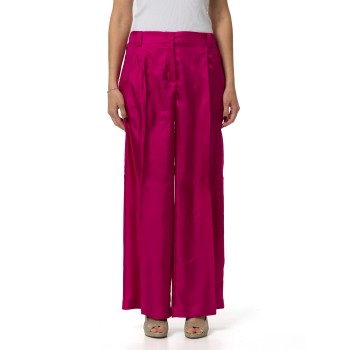 Pantaloni in twill di seta Marella