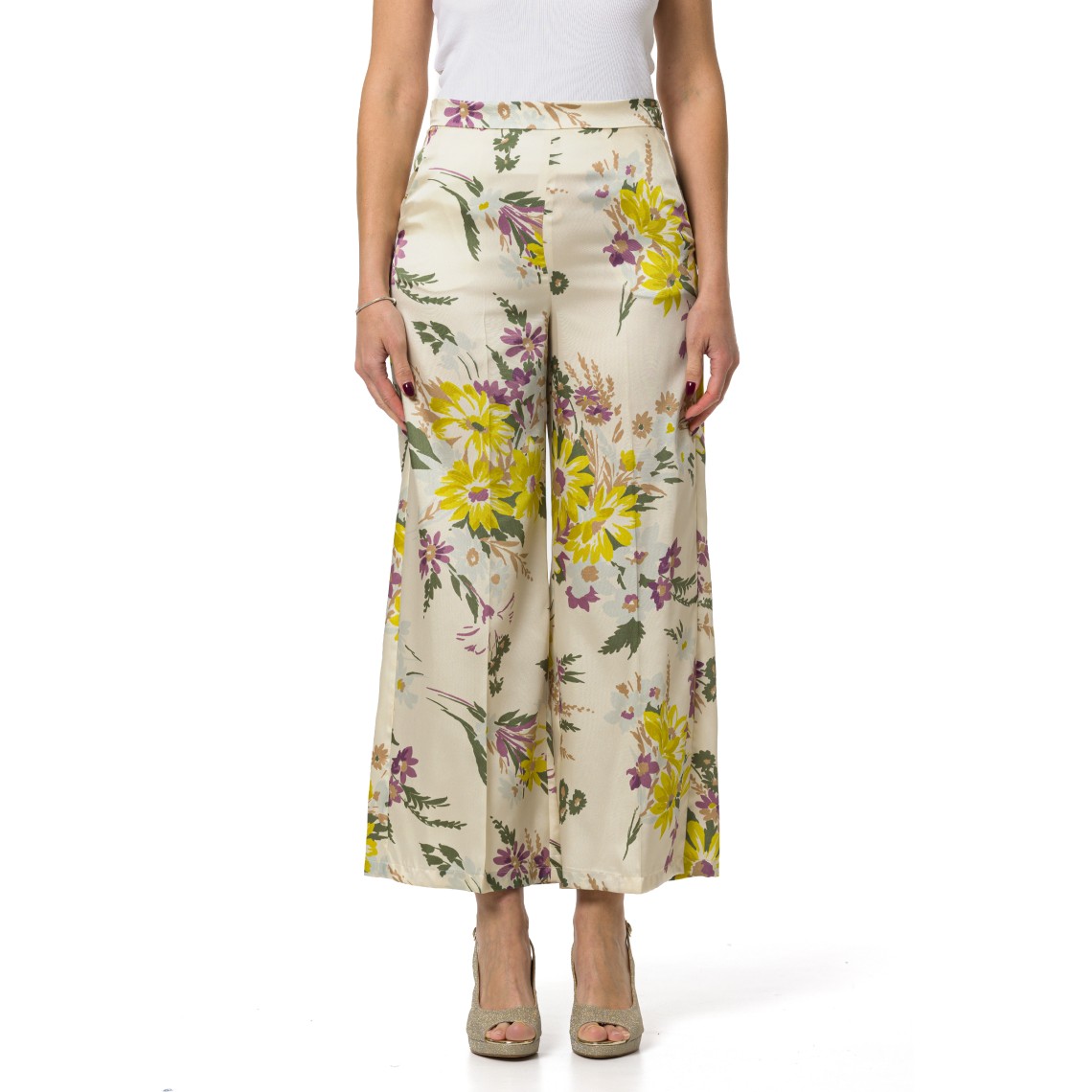 Pantaloni in twill stampato Emme Marella
