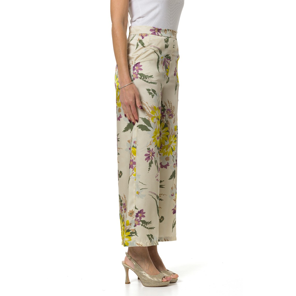 Pantaloni in twill stampato Emme Marella