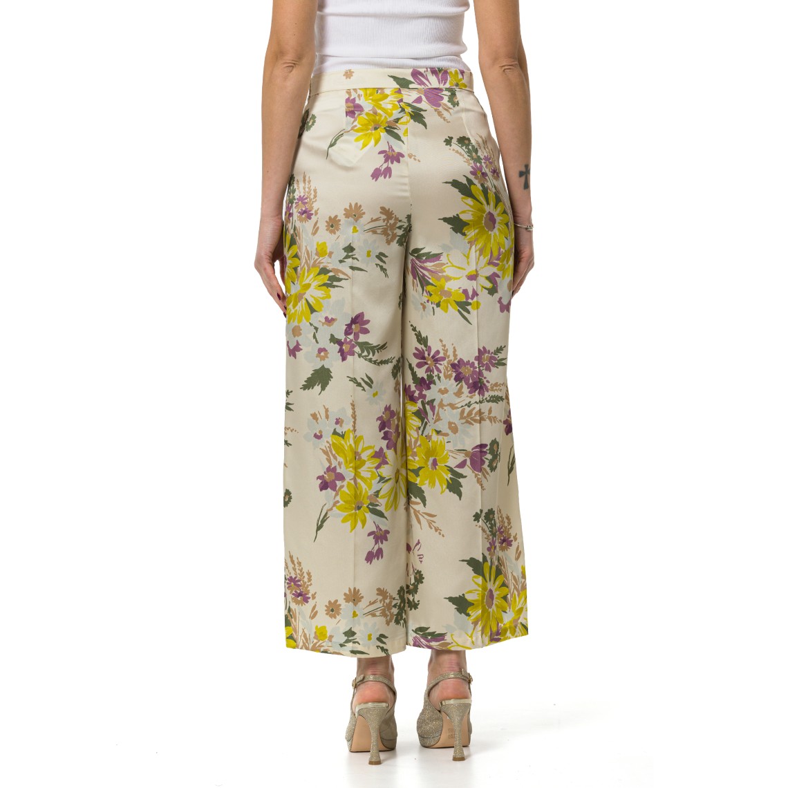 Pantaloni in twill stampato Emme Marella