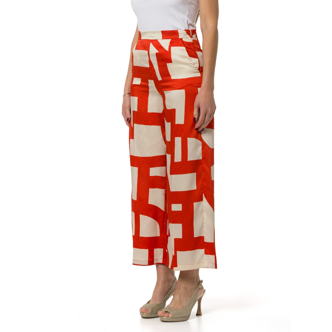 Pantaloni in twill stampato Emme Marella