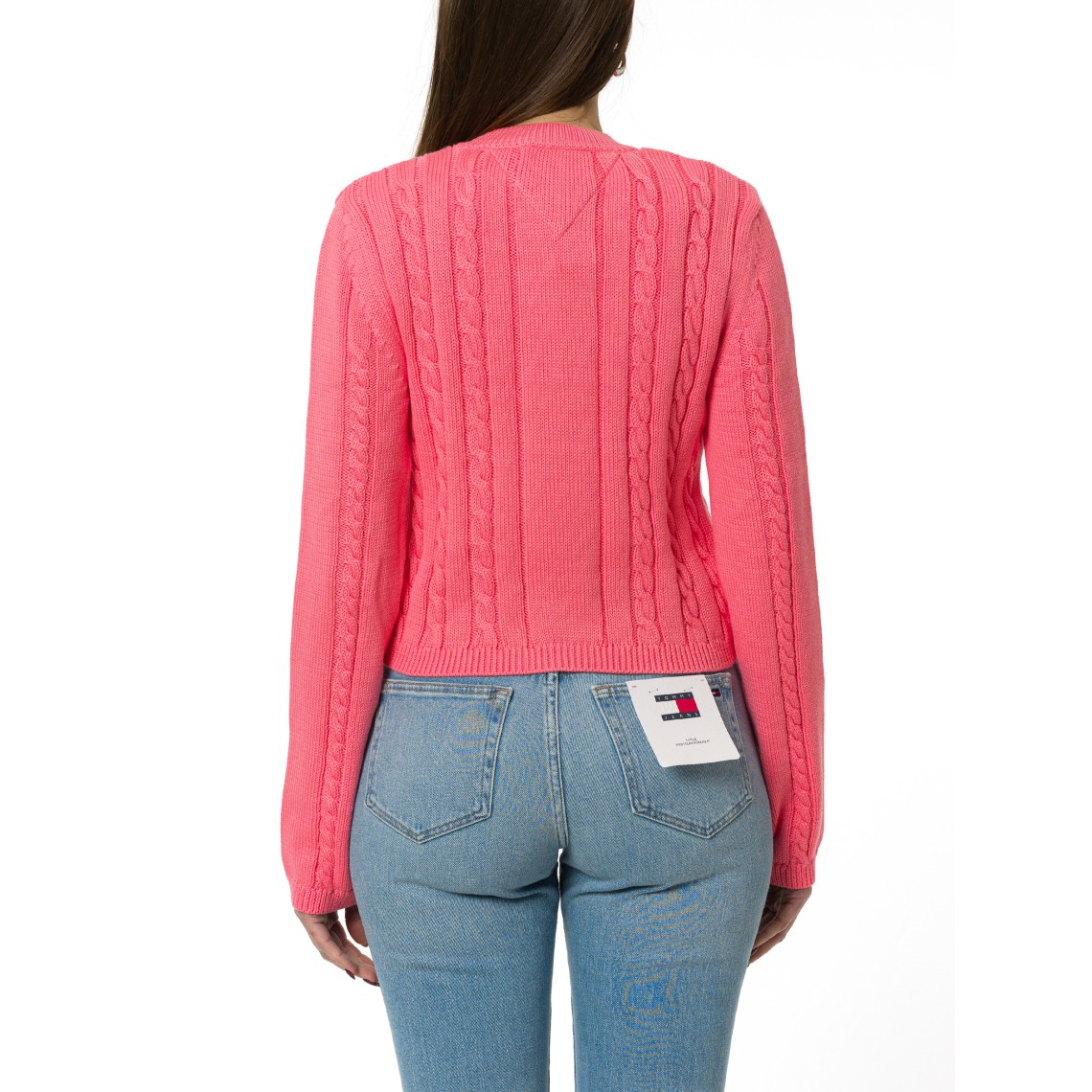 Pullover slim fit in maglia intrecciata Tommy Jeans
