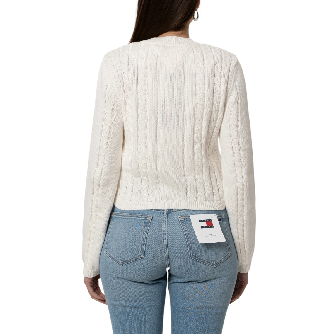 Pullover slim fit in maglia intrecciata Tommy Jeans