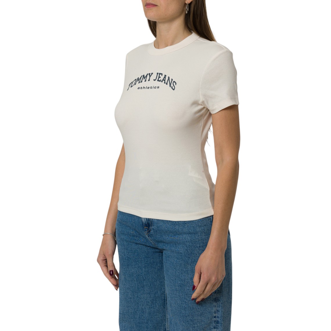 T-shirt slim fit con logo Tommy Jeans