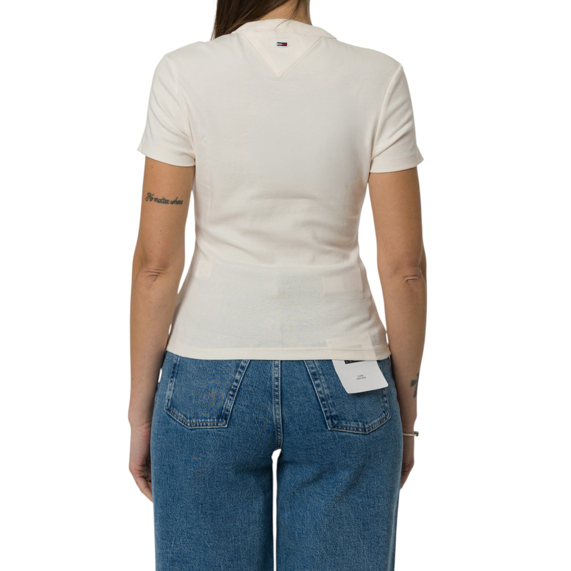 T-shirt slim fit con logo Tommy Jeans