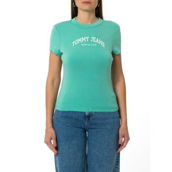 T-shirt slim fit con logo Tommy Jeans