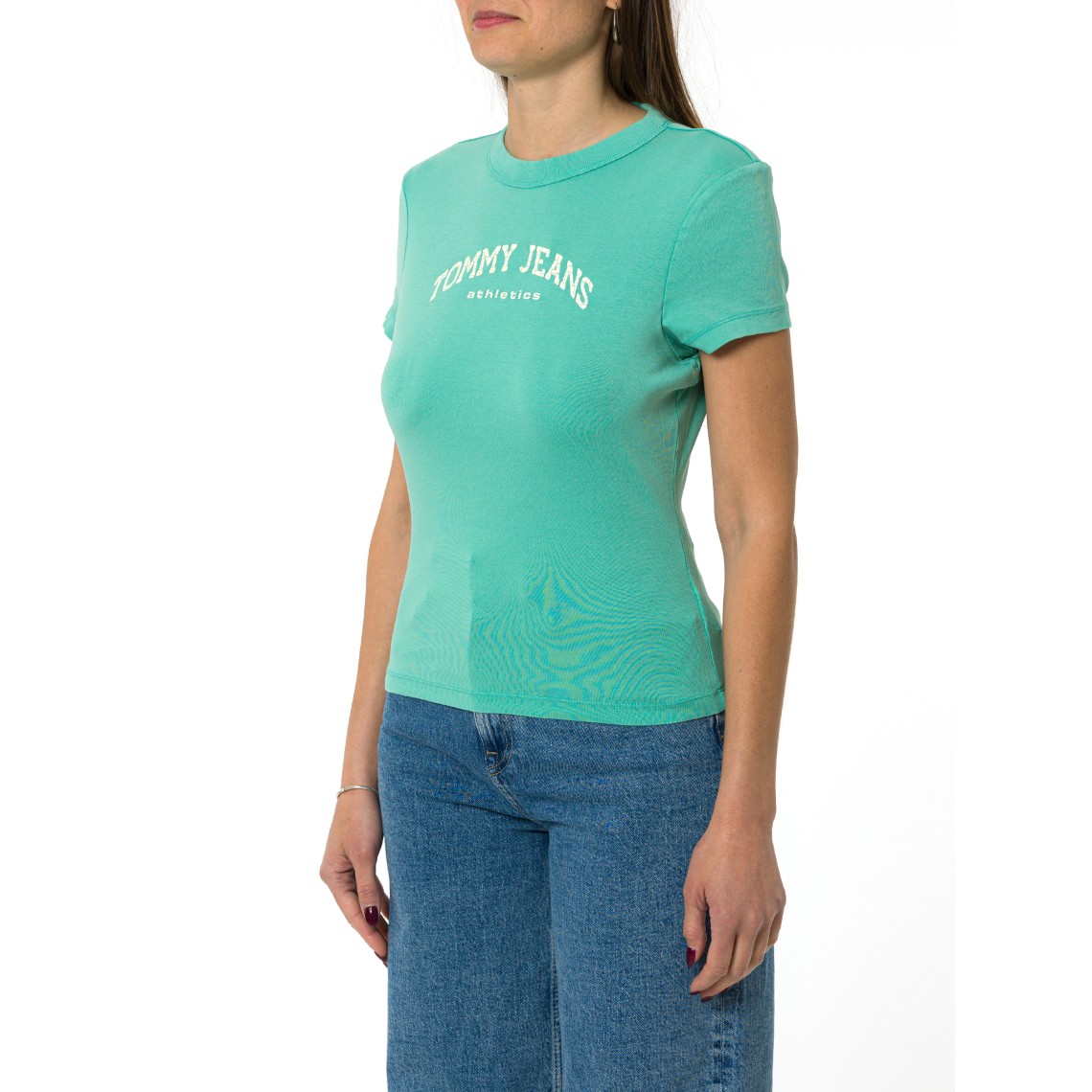 T-shirt slim fit con logo Tommy Jeans