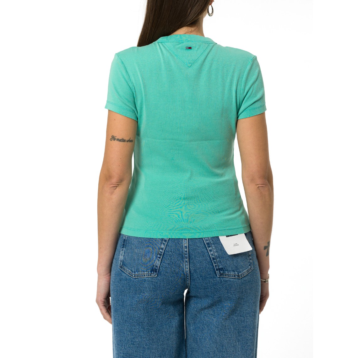 T-shirt slim fit con logo Tommy Jeans