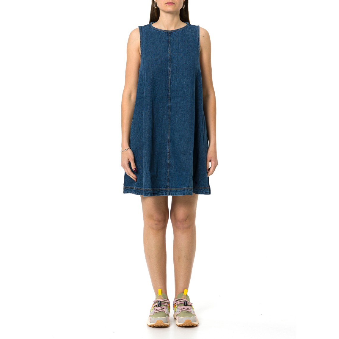 Abito corto in chambray Tommy Jeans
