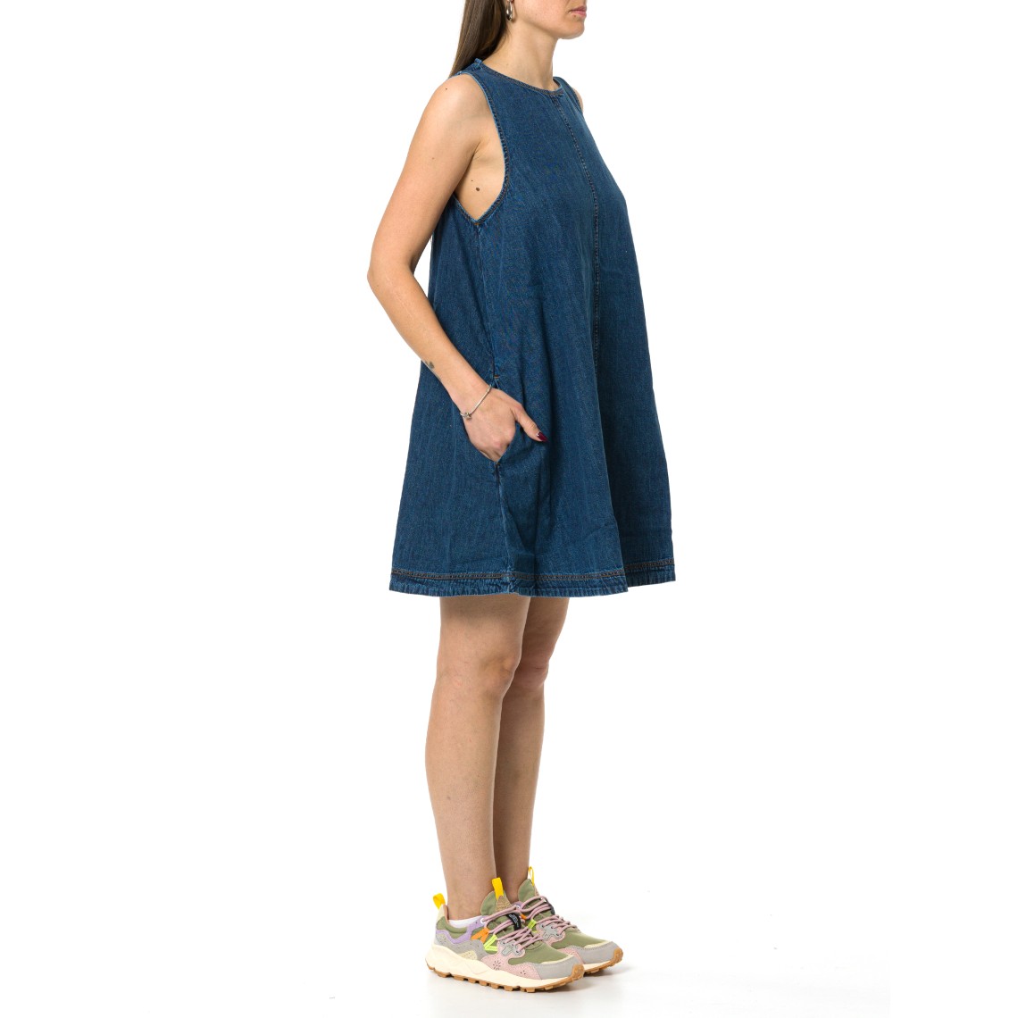 Abito corto in chambray Tommy Jeans