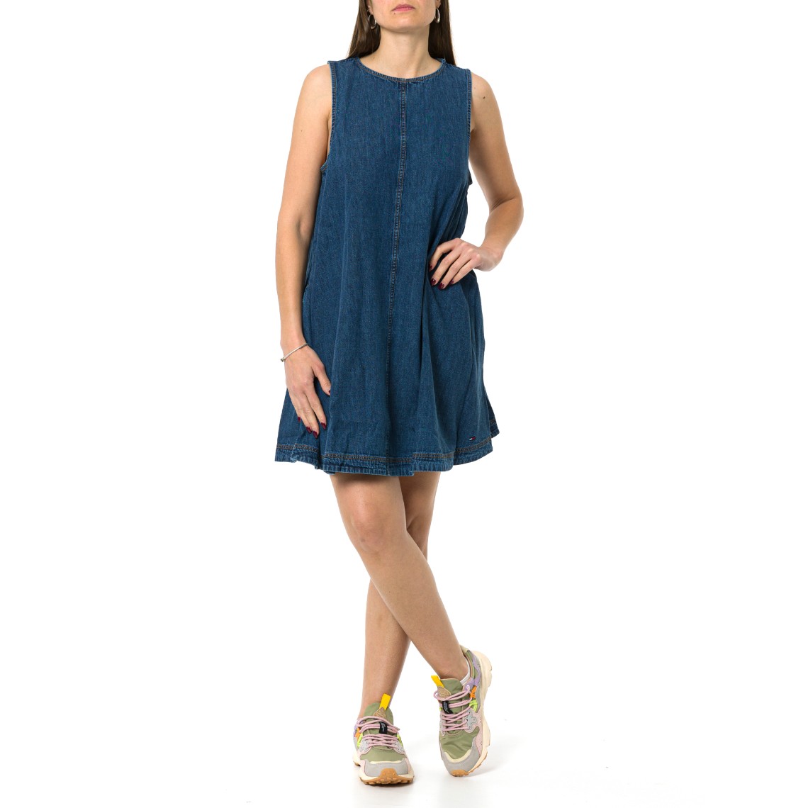 Abito corto in chambray Tommy Jeans
