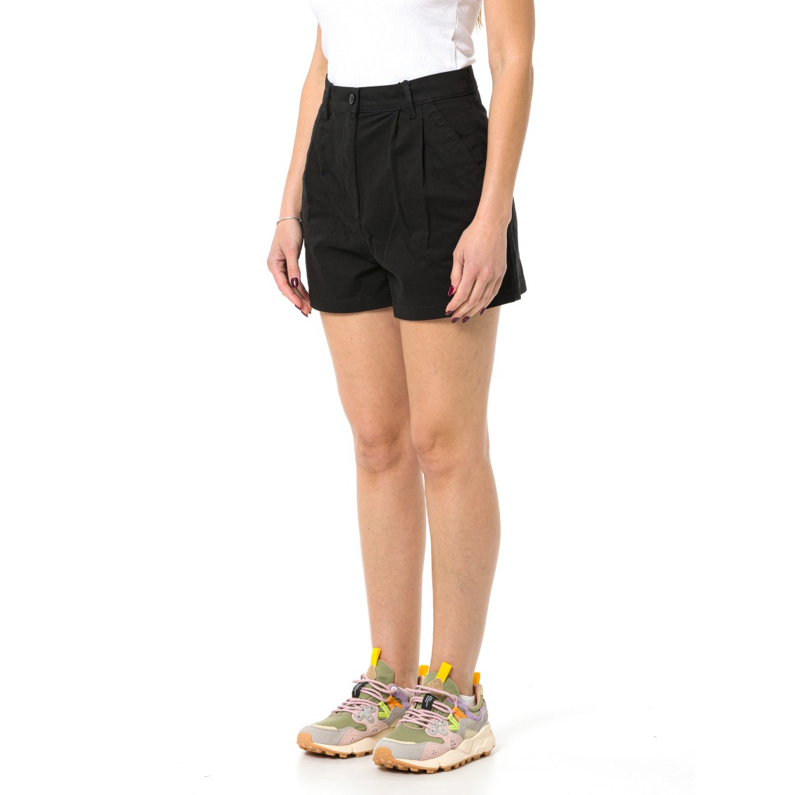 Shorts Claire larghi a vita alta con pieghe Tommy Jeans