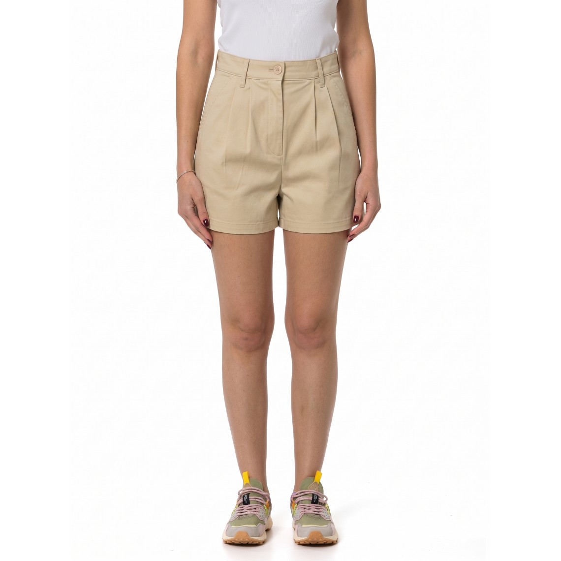 Shorts Claire larghi a vita alta con pieghe Tommy Jeans