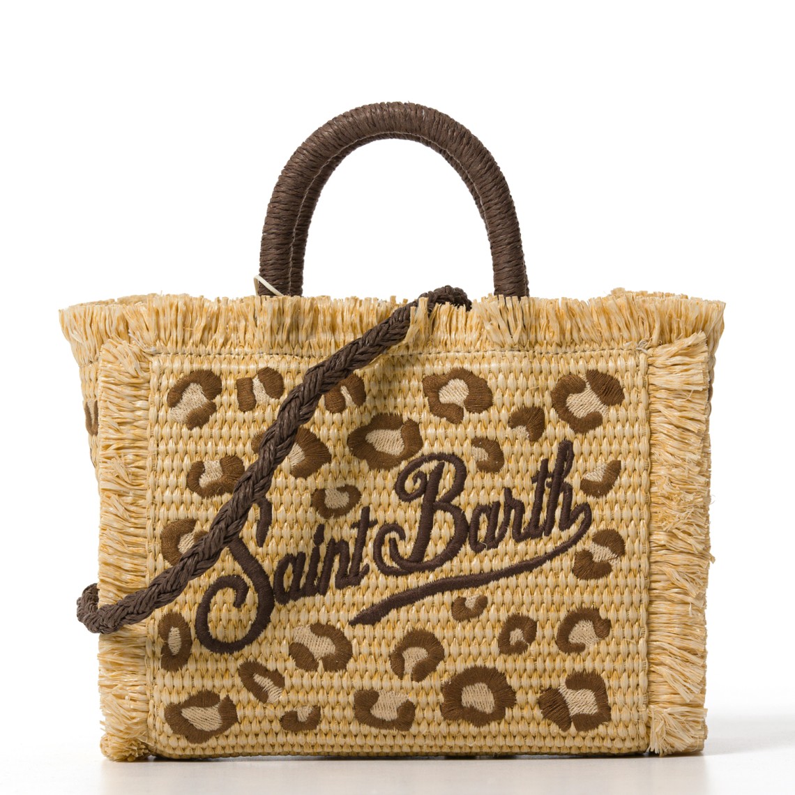 Borsa Vanity mini in tessuto effetto paglia Mc2 Saint Barth