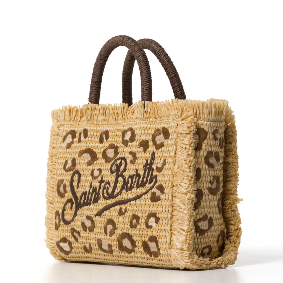Borsa Vanity mini in tessuto effetto paglia Mc2 Saint Barth