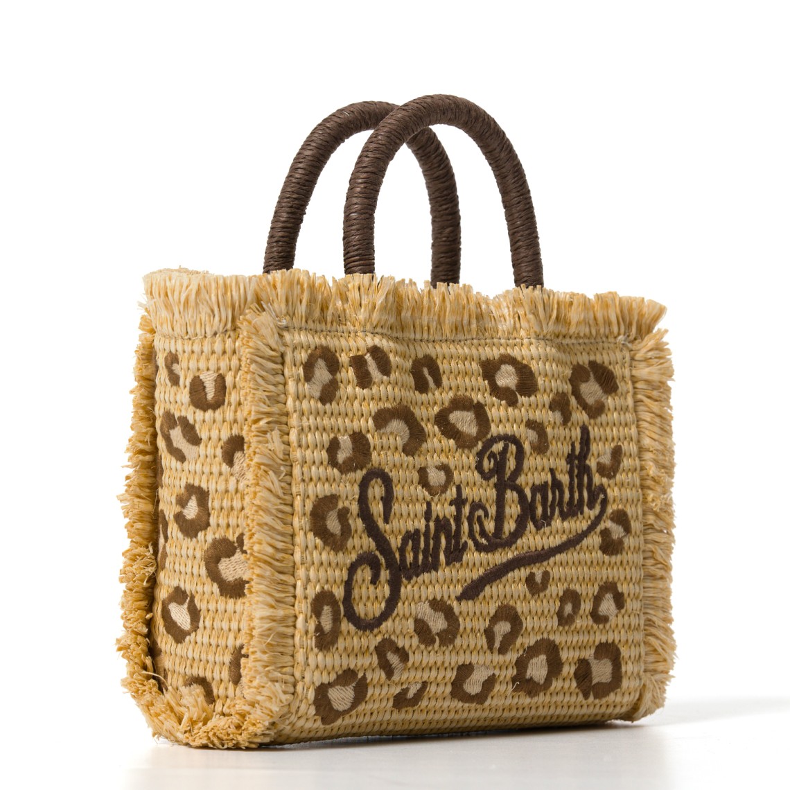 Borsa Vanity mini in tessuto effetto paglia Mc2 Saint Barth