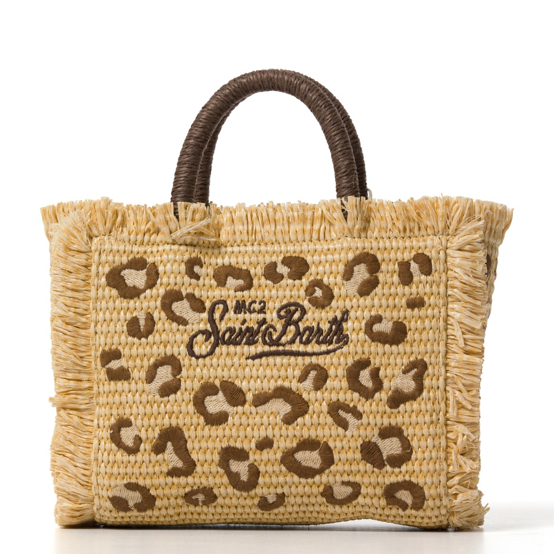 Borsa Vanity mini in tessuto effetto paglia Mc2 Saint Barth