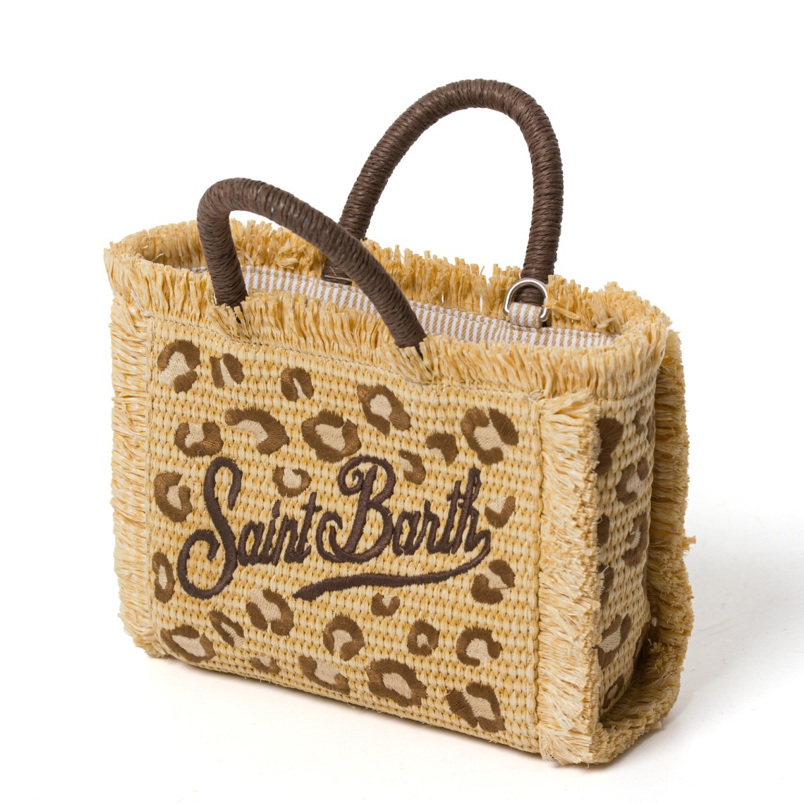 Borsa Vanity mini in tessuto effetto paglia Mc2 Saint Barth