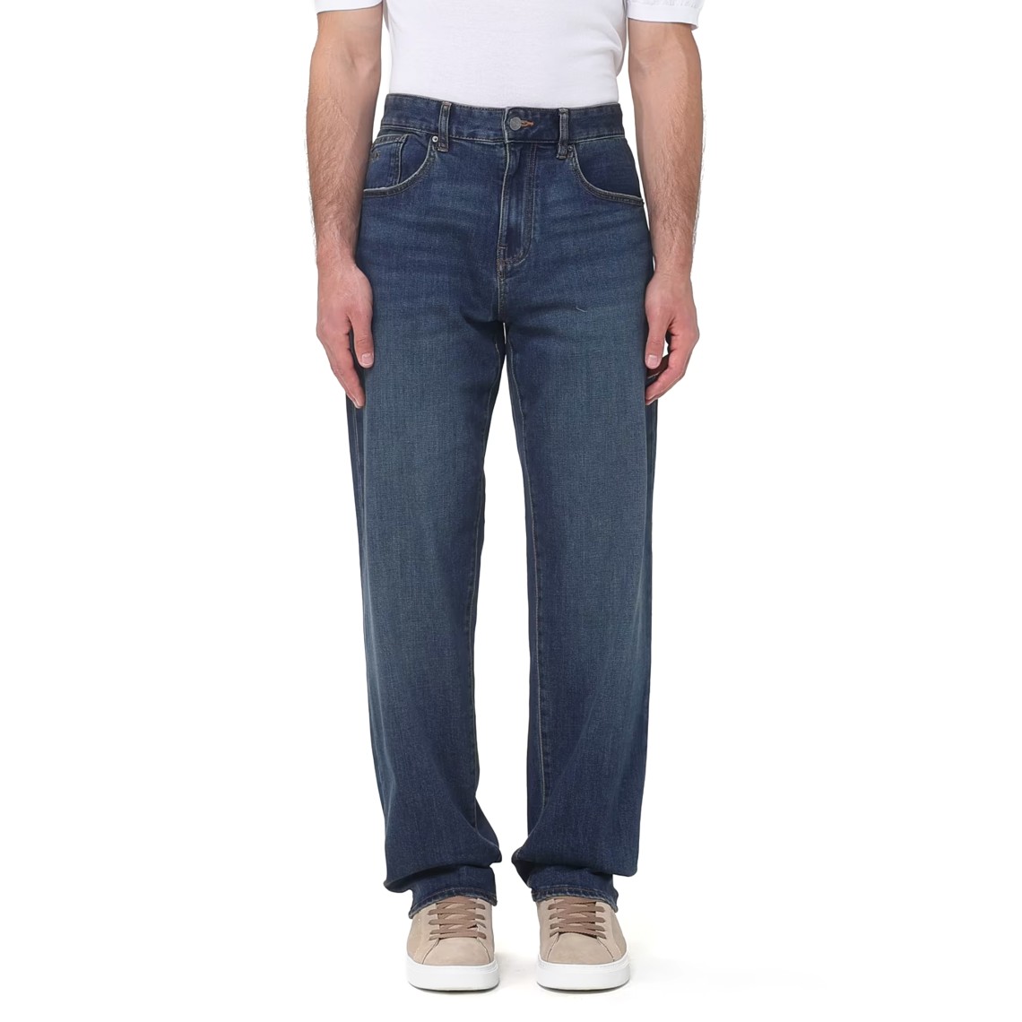 Jeans a gamba larga Armani Exchange in denim di cotone