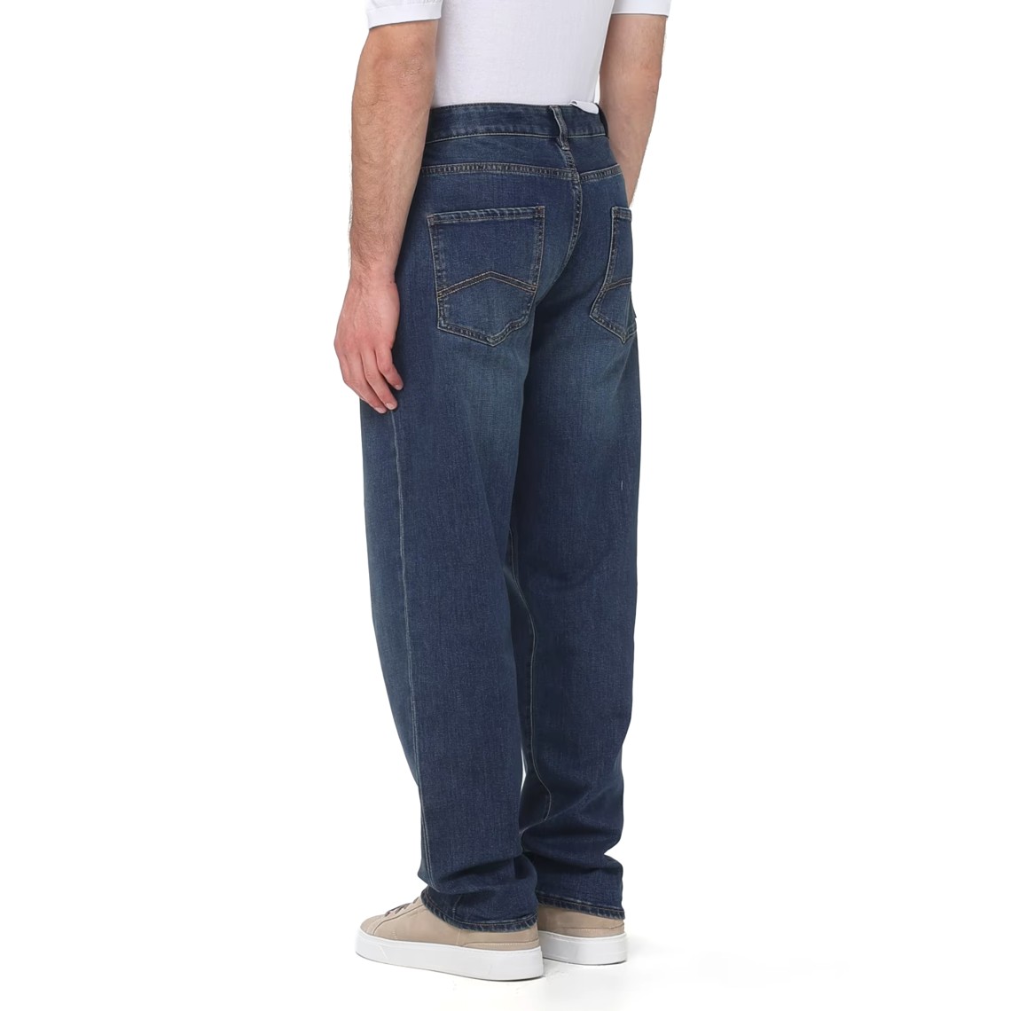 Jeans a gamba larga Armani Exchange in denim di cotone