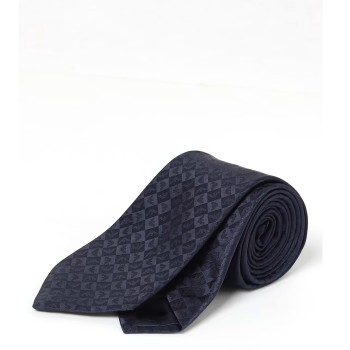 Cravatta in seta con logo jacquard Emporio Armani