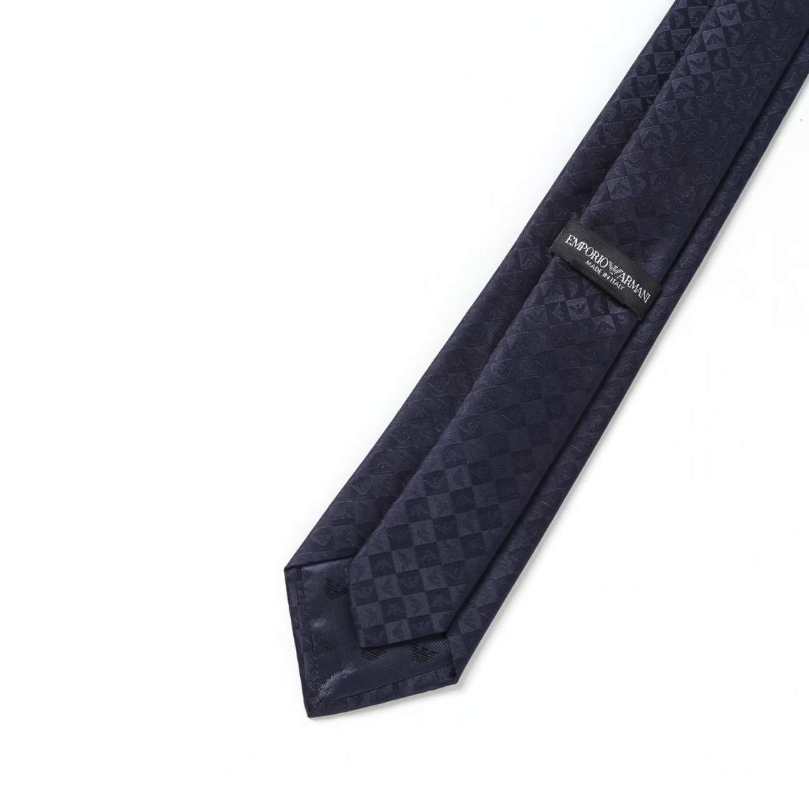 Cravatta in seta con logo jacquard Emporio Armani