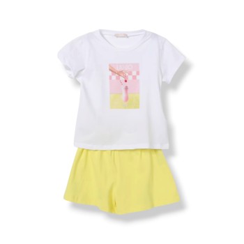Coordinato in cotone stampato Liu Jo Kids