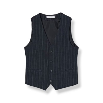 Gilet gessato monopetto Jeckerson bambino