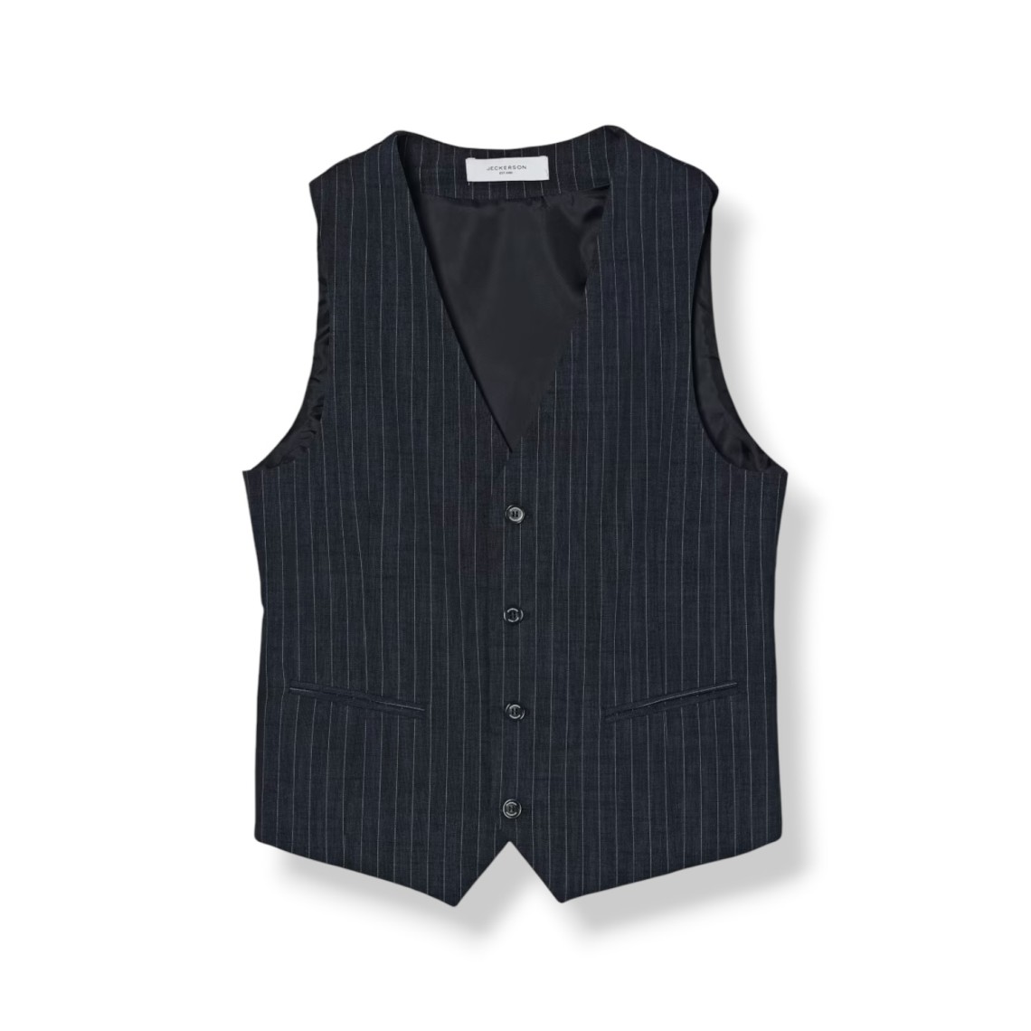 Gilet gessato monopetto Jeckerson bambino