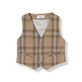 Gilet tartan a monopetto Jeckerson bambino