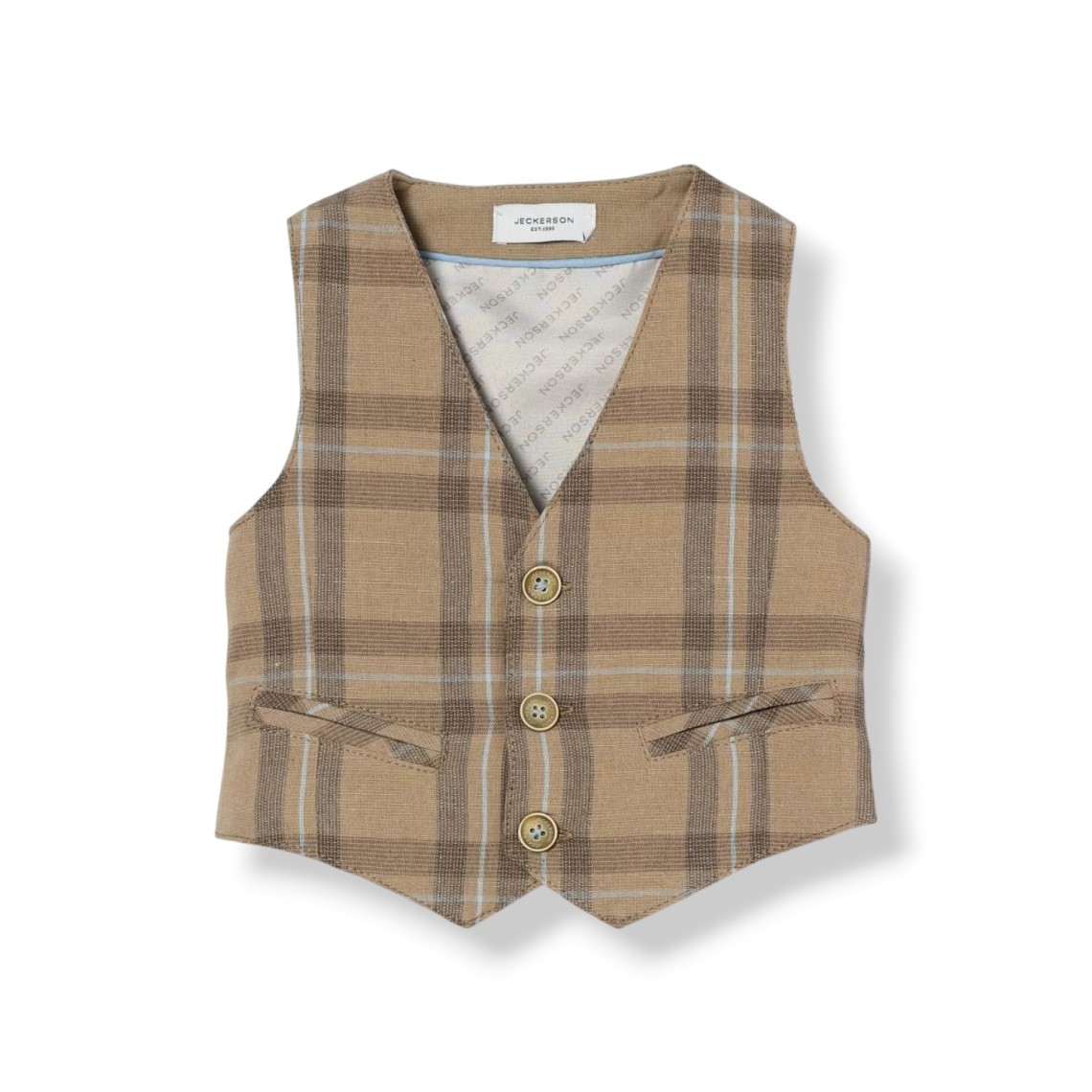Gilet tartan a monopetto Jeckerson bambino