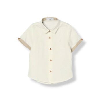 Camicia in lino a manica corta Jeckerson bambino
