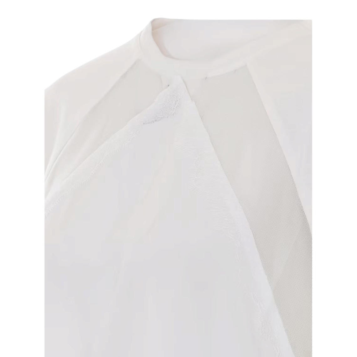 T-shirt Stephanie Pinko in jersey di cotone con pizzo