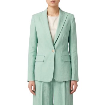 Giacca monopetto in misto lino Freda Pinko