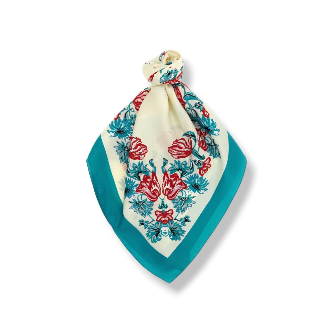 Foulard Limbo Pinko in twill misto seta con stampa floreale