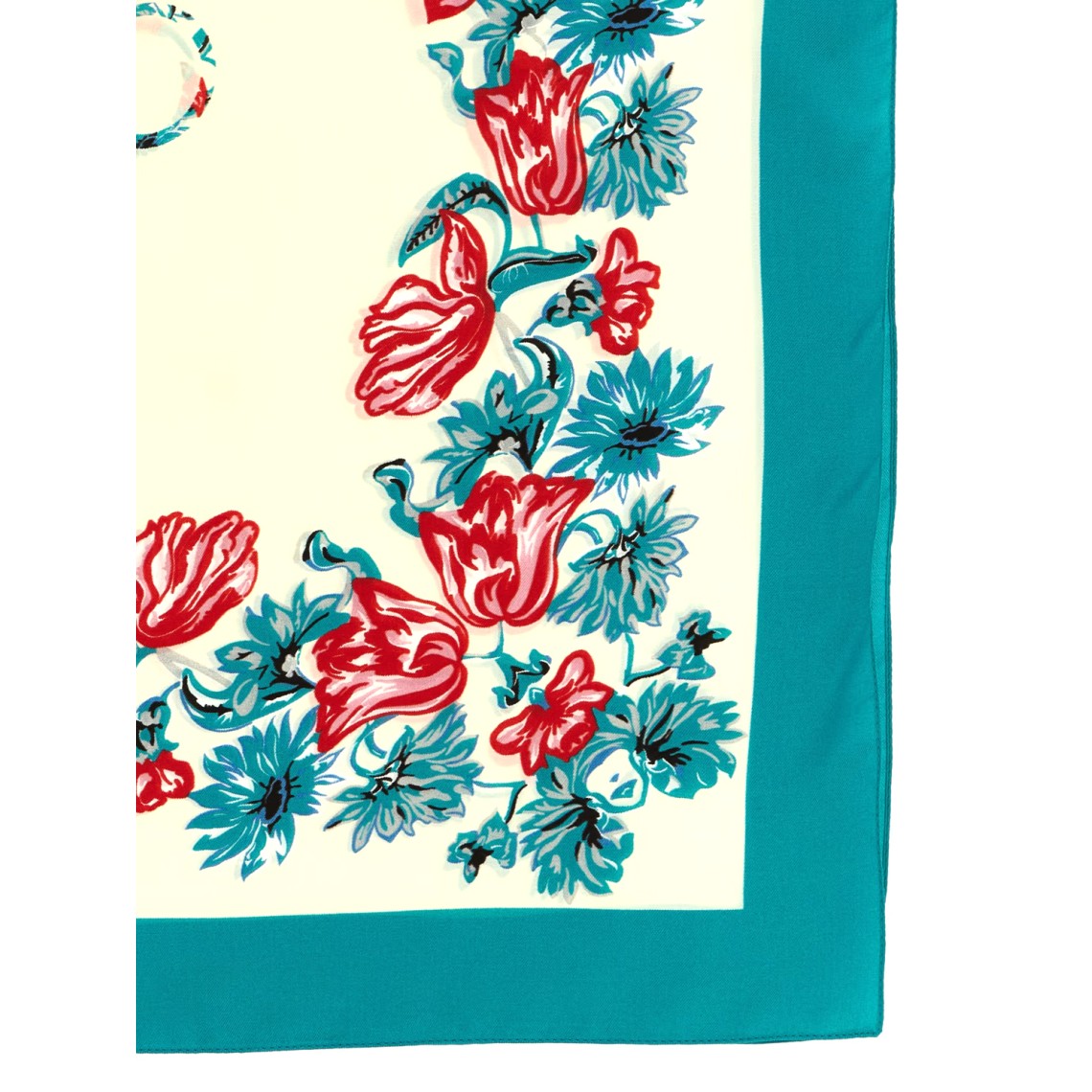 Foulard Limbo Pinko in twill misto seta con stampa floreale