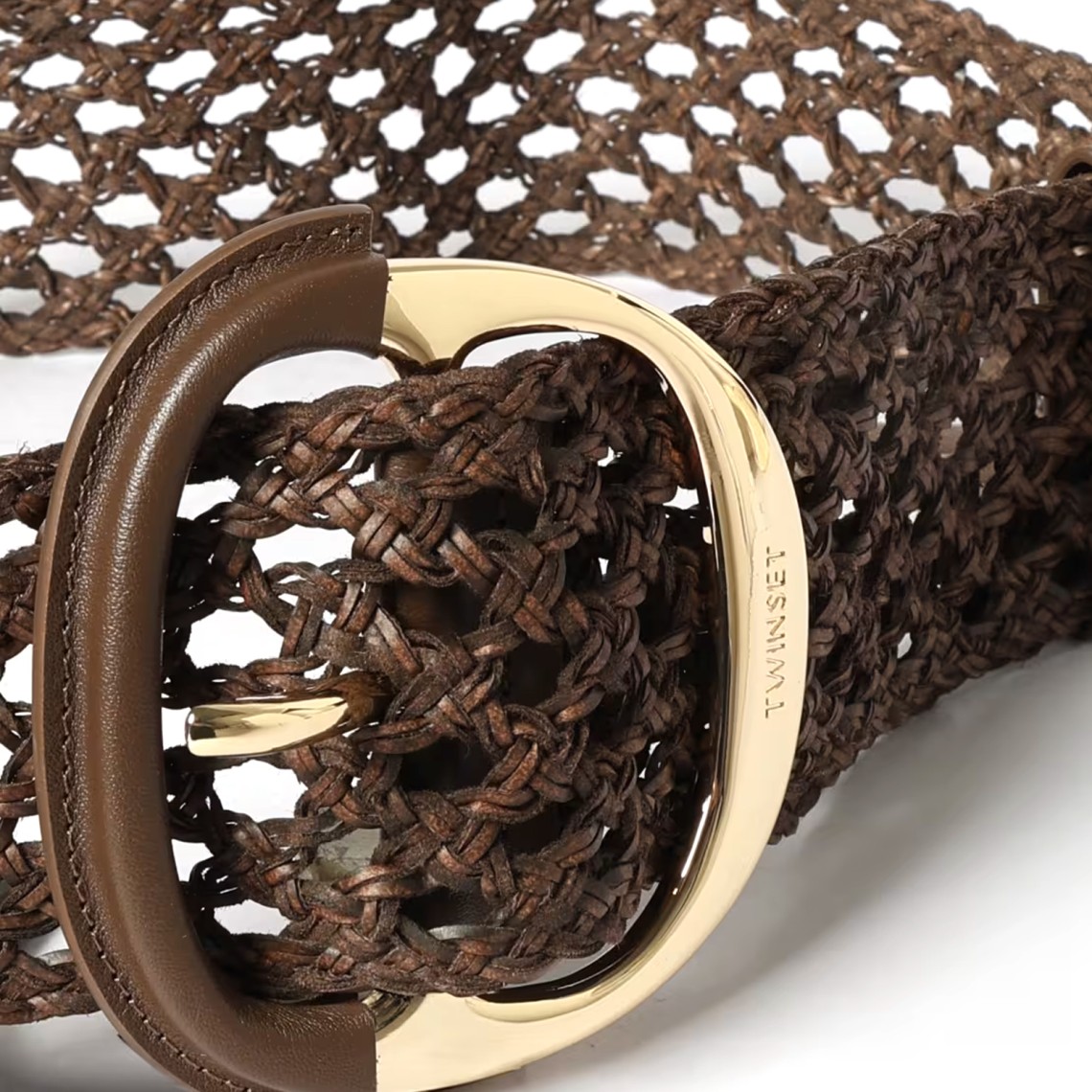 Cintura con intreccio e maxi fibbia Twinset