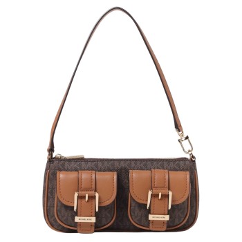 Pochette Zoe piccola con logo Michael Kors all over