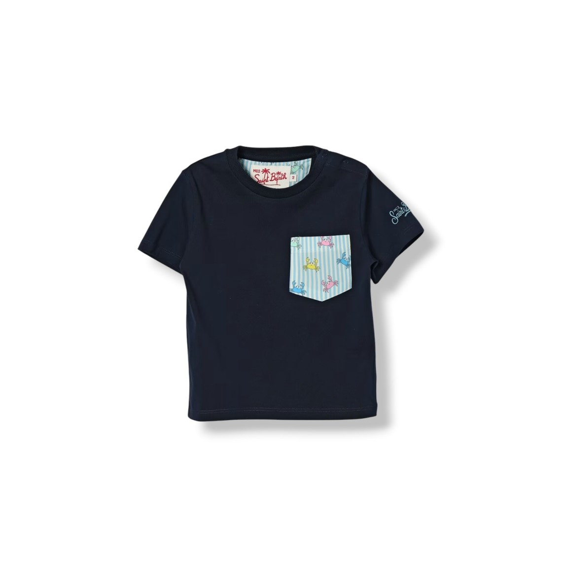 T-shirt in cotone con toppa stampata Mc2 Saint Barth