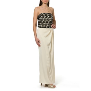 Abito Hanita Couture con corpino in macramè
