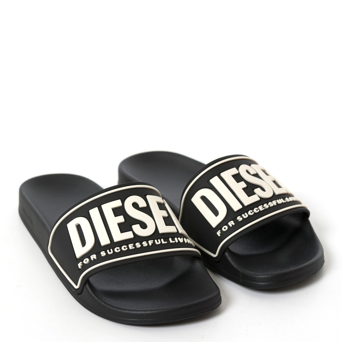 Ciabatte in gomma con logo in rilievo Diesel