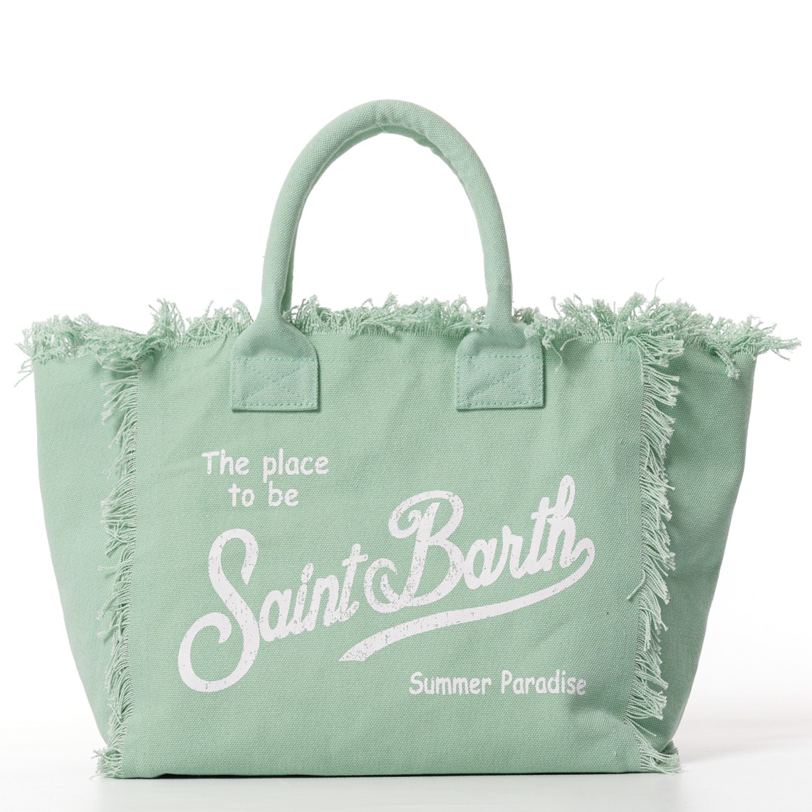 Borsa Vanity regular in canvas con frange Mc2 Saint Barth