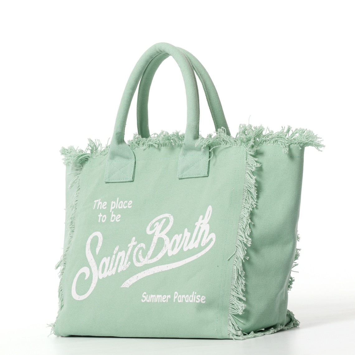 Borsa Vanity regular in canvas con frange Mc2 Saint Barth