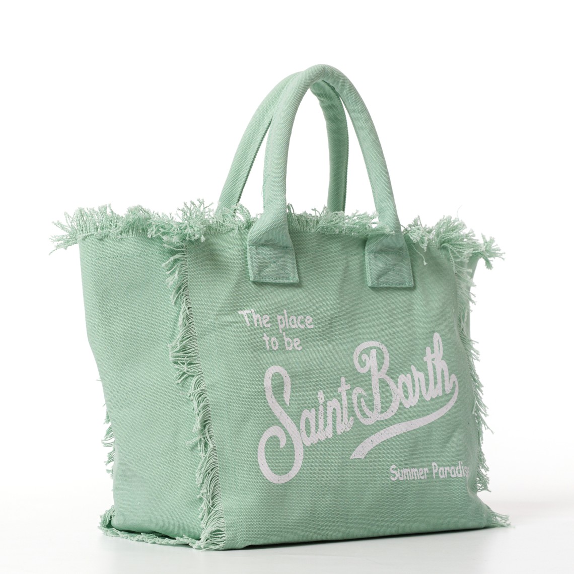 Borsa Vanity regular in canvas con frange Mc2 Saint Barth