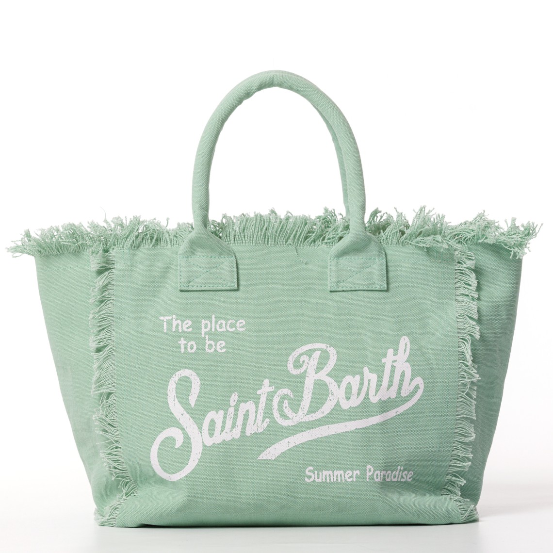 Borsa Vanity regular in canvas con frange Mc2 Saint Barth