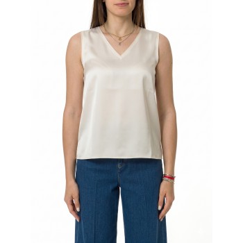 Top in raso con scollo a V Emme Marella