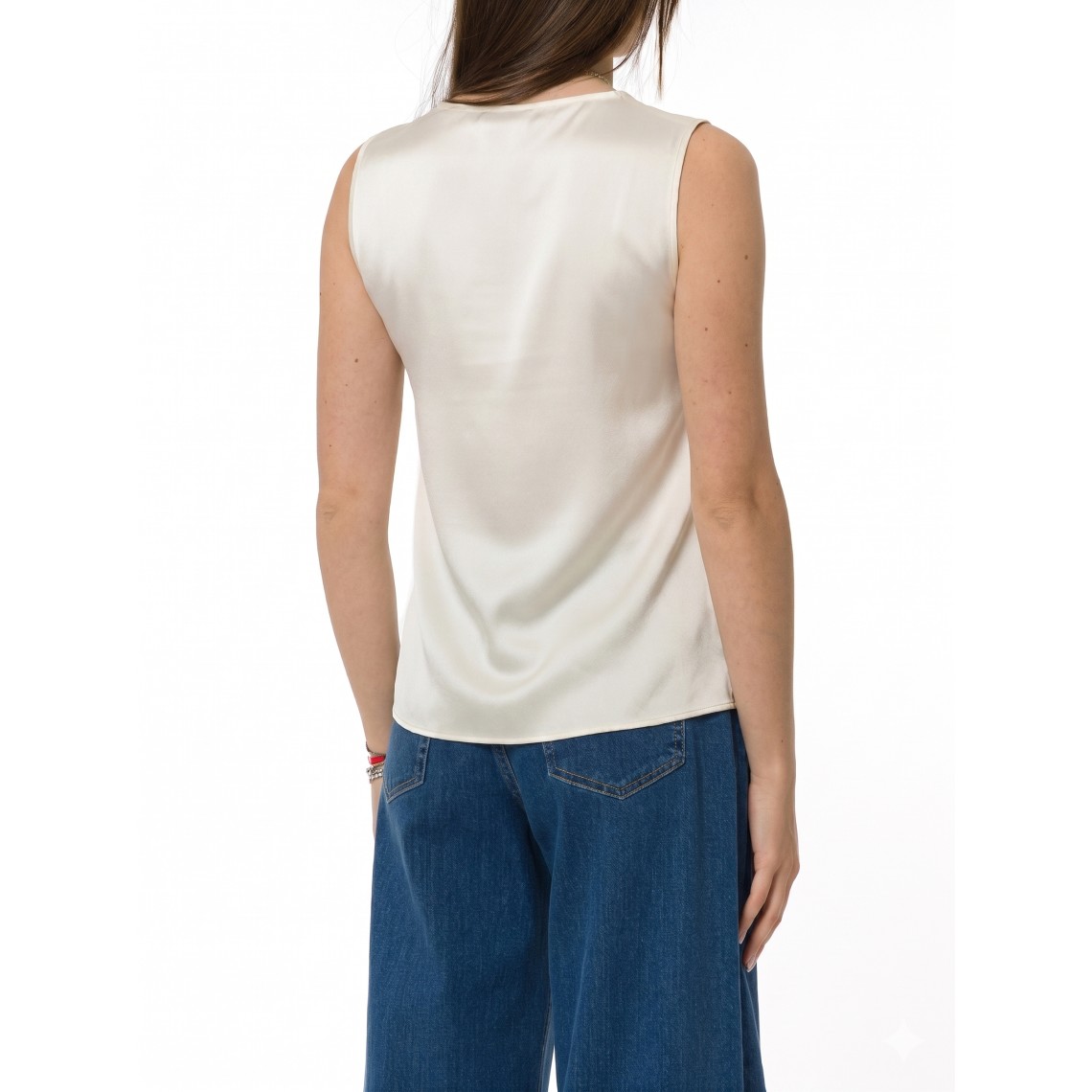 Top in raso con scollo a V Emme Marella