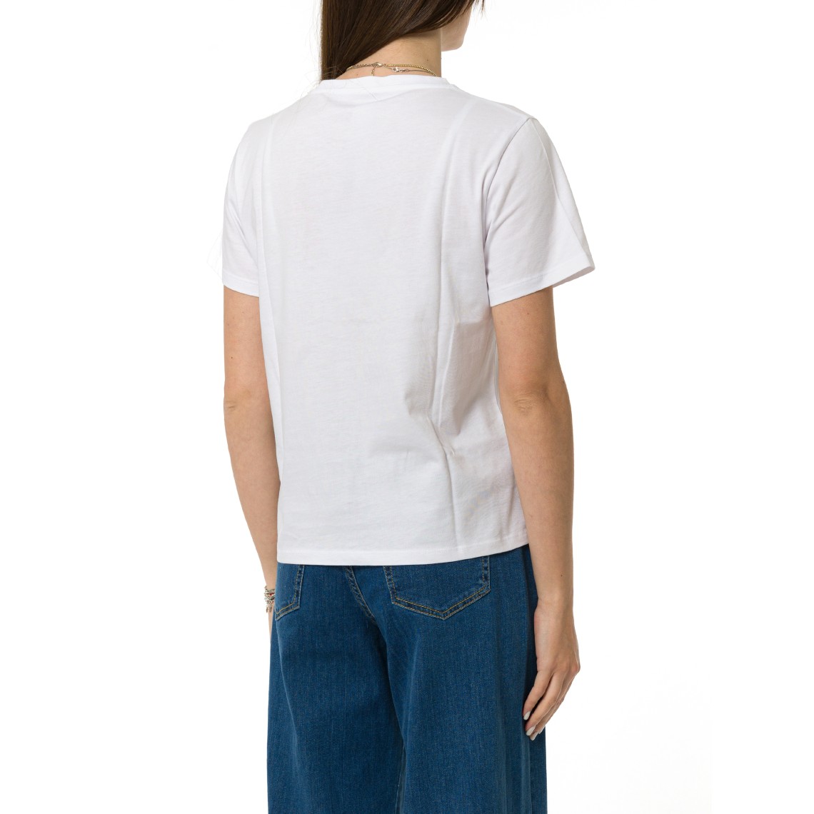 T-shirt con logo e paillettes Emme Marella