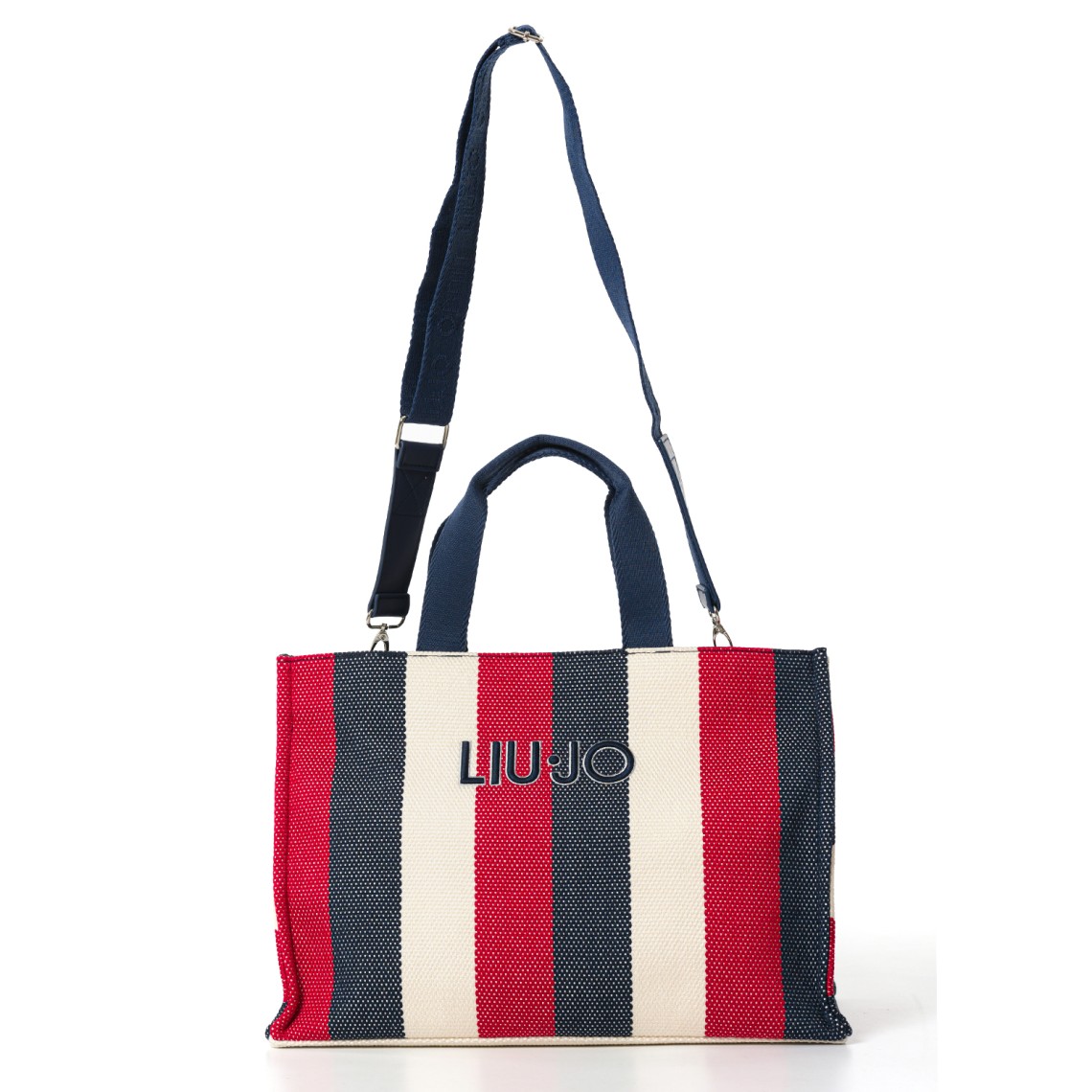 Borsa tote grande a righe Liu Jo