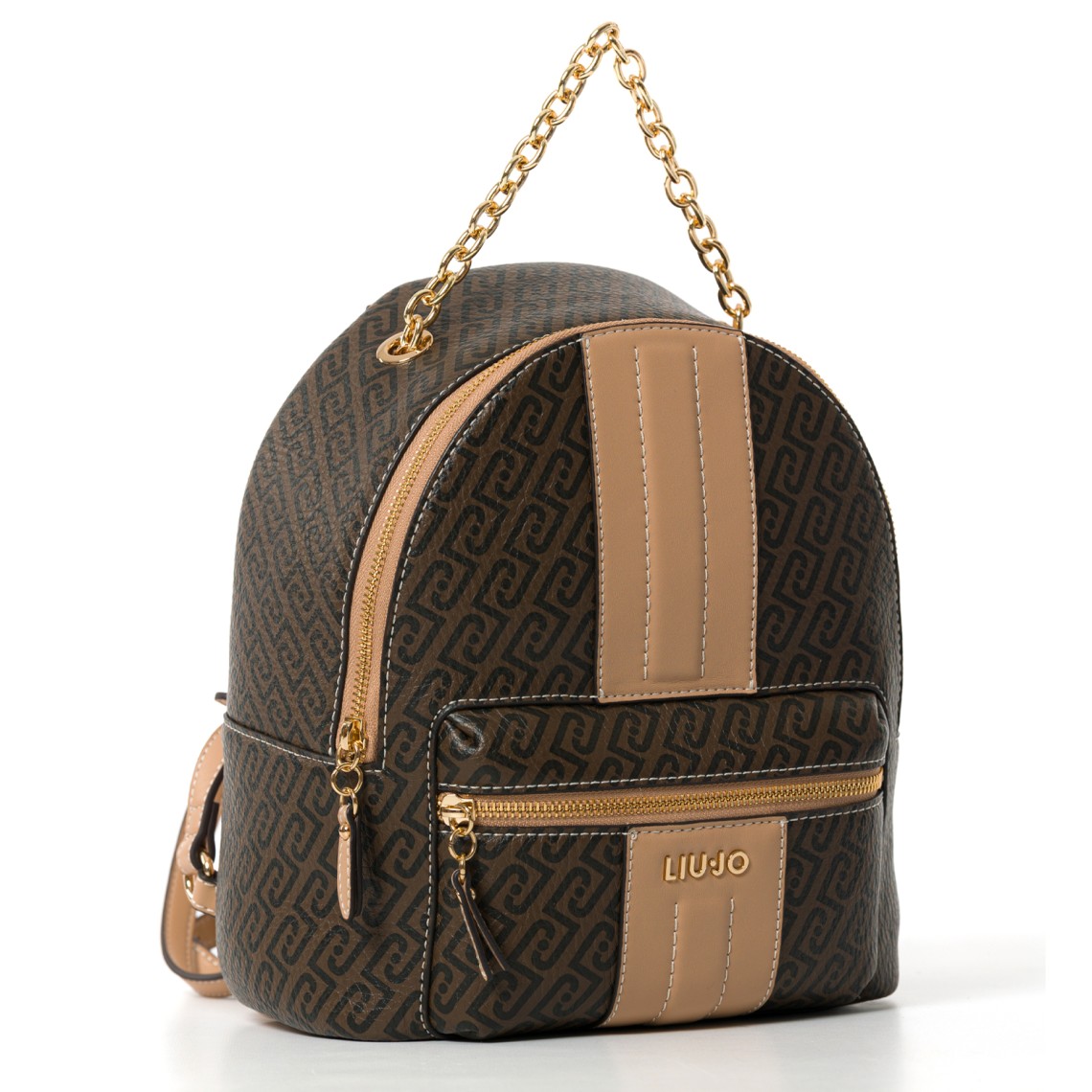 Zaino Liu Jo in pelle sintetica a grana con monogram all over